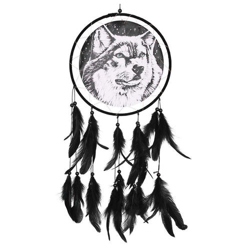 Attrape Rêve Loup Gris